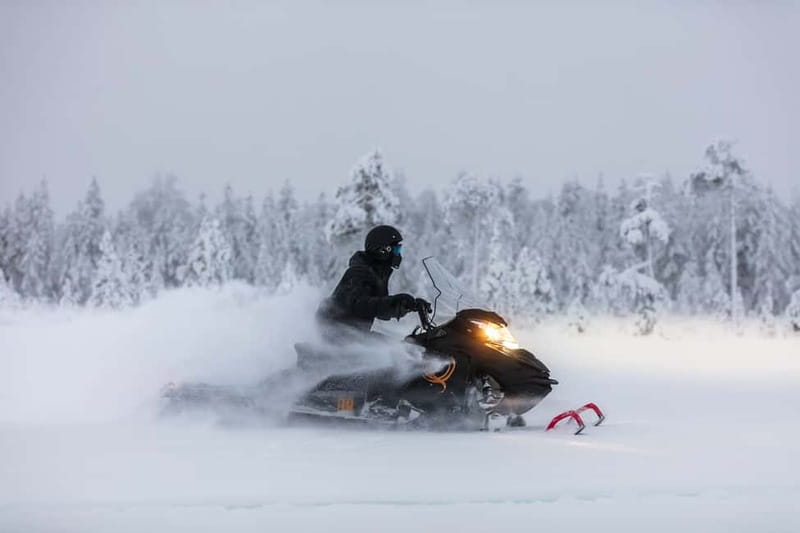 3-Hour Snowmobiling Adventure in Levi - How Guides Tune the Speed and Let You Share the Snowmobile