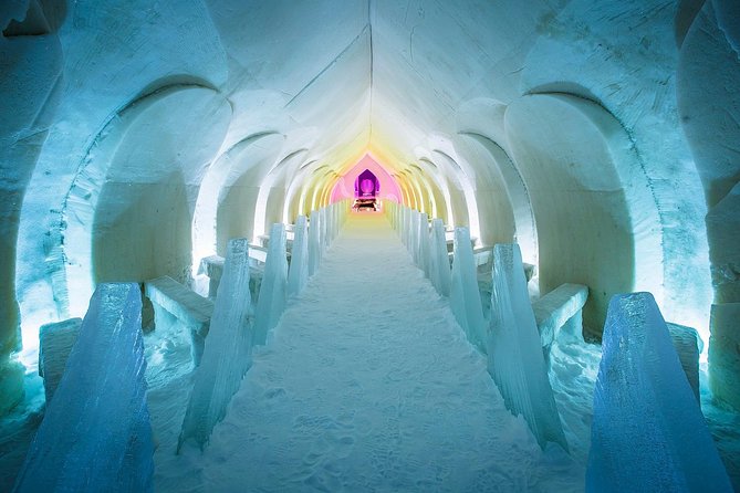 Arctic Snow Castle Visit with Lappish Dinner - Small Group Tour - Entering the ice hotel: what 5 degrees feels like in practice
