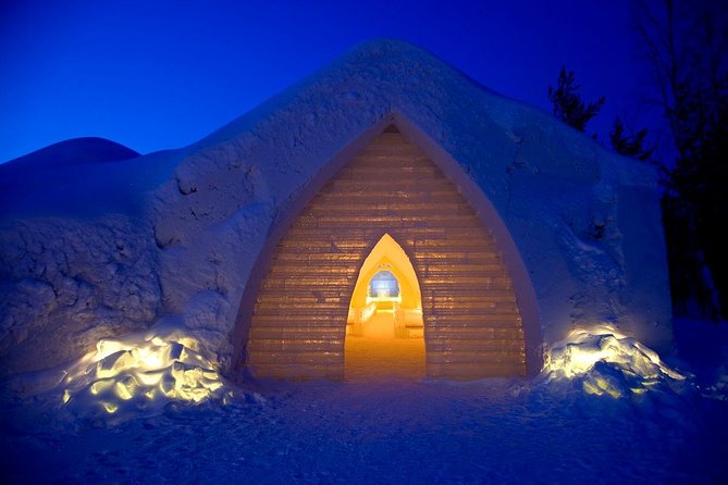 Arctic Snow Castle Visit with Lappish Dinner - Small Group Tour - Ice chapel time: a quiet Arctic moment you can actually sit with