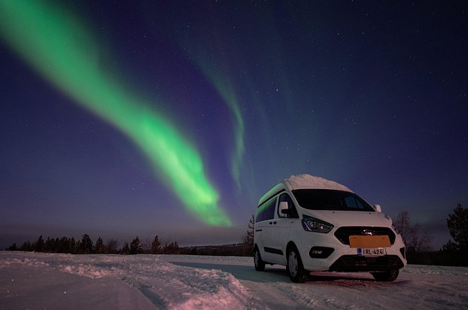Aurora Hunting by Minivan in Ivalo, Inari or Saariselkä - Stop 2: warm hut time with sausages and hot berry drinks