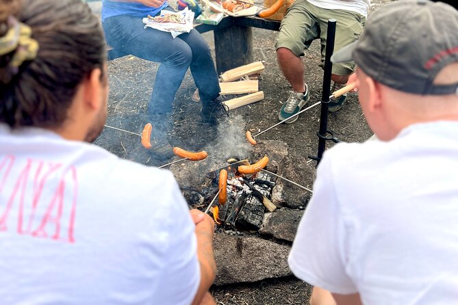 Enchanting Afternoon in Nuuksio National Park with Campfire snack - Lakeside campfire snack stop: grill your sausage, sip blueberry juice