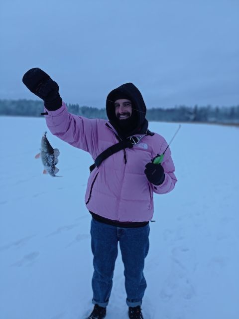 From Helsinki: Bodom Lake Ice Fishing with Food & Drinks - Walking the Frozen Lake, Then Waiting for the Bite
