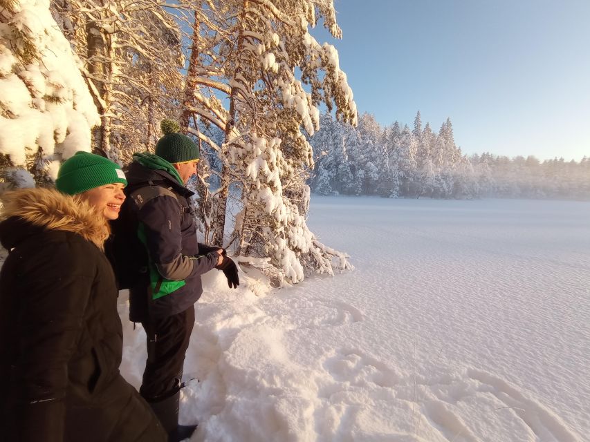 From Helsinki: Nuuksio National Park Hiking Tour with Food - Winter and summer changes: snowshoes, lake walking, or swimming time