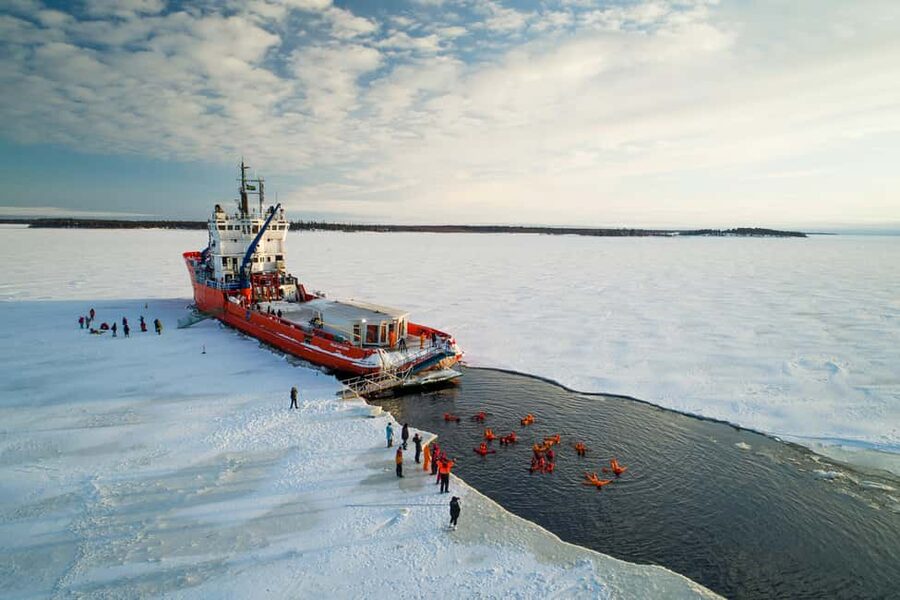 From Kemi: Icebreaker Cruise, Ice Floating & Transfer - Meet the Captain and Get Your Cruise and Swim Certificate