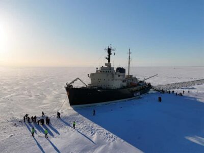 Icebreaker Sampo Cruise with Ice Floating