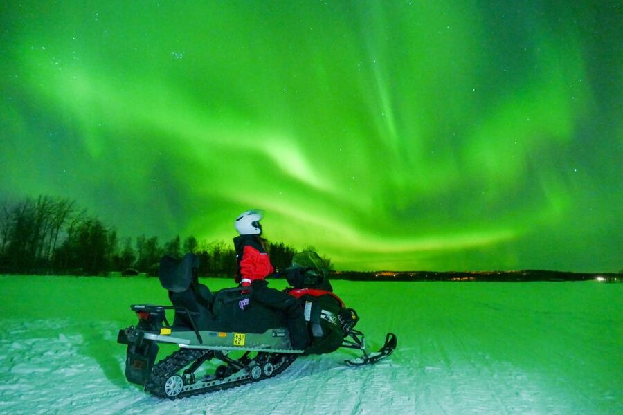 From Rovaniemi: Searching Aurora with Snowmobile - Aurora hunting starts with the Rovaniemi pickup