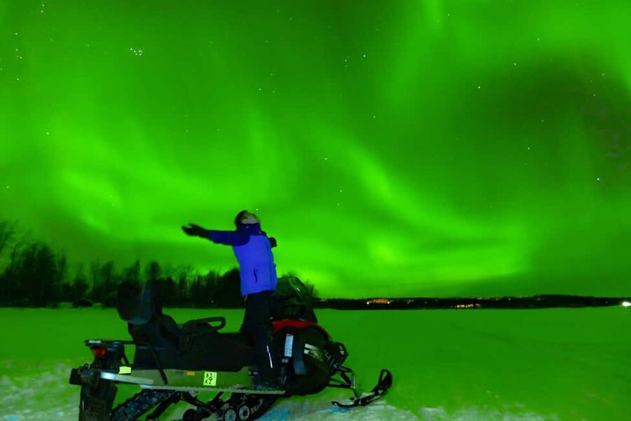 From Rovaniemi: Searching Aurora with Snowmobile - Where the aurora fits in, and what to do when it does not show