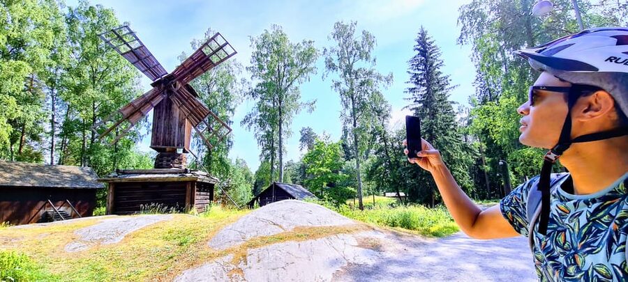 Helsinki: Bike or E-Bike Tour, BBQ, Sauna, Parks, and Forest - Seurasaari open-air museum walk, where wooden history breathes