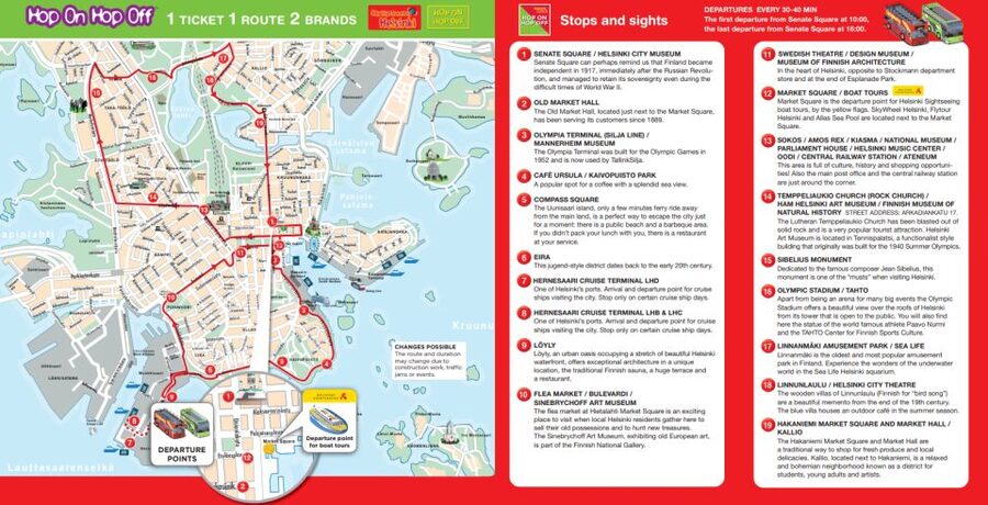 Helsinki: City Sightseeing Hop-On Hop-Off Bus Tour - Stop by stop around central Helsinki: where to hop for the best payoff