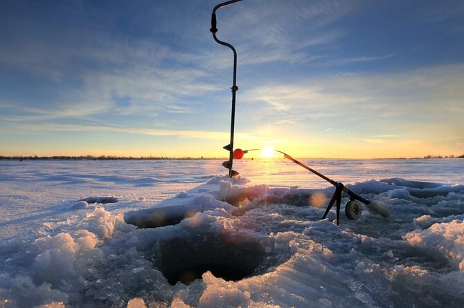 Ice Fishing Adventure in Levi with Salmon Soup - Learning the Basics: Drilling Holes and Setting Your Line