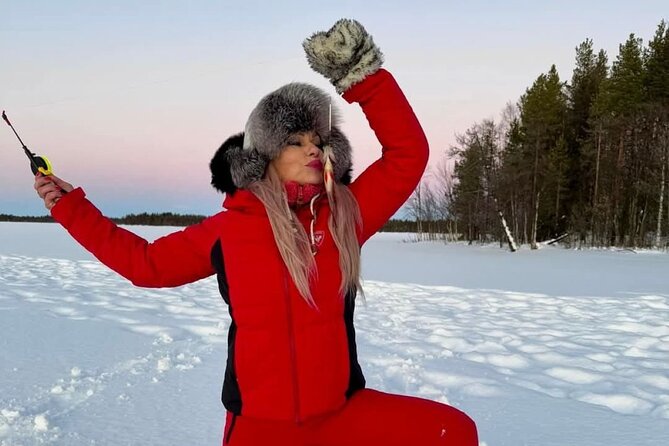 Ice Fishing Adventure in Levi with Salmon Soup - From Burger King Levi to Rautusjärvi: The Trip Out on the Ice