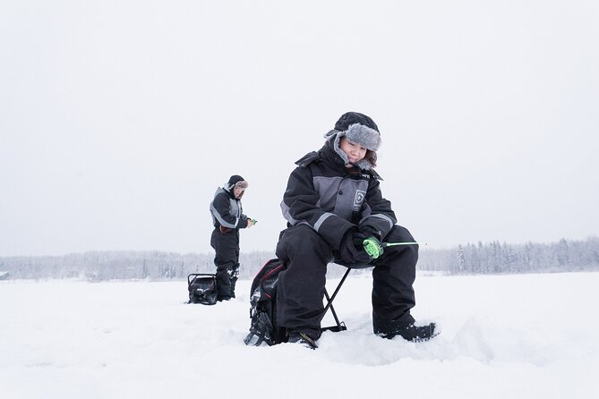 Ice Fishing on a Frozen Lake in Levi - Finding your way to Beyond Arctic Levi in central Levi