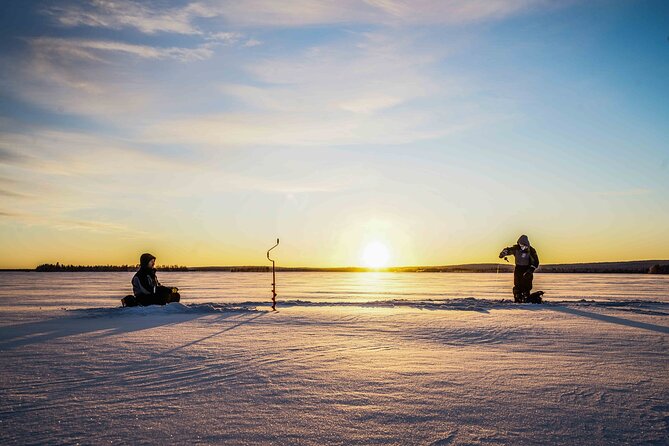 Ice Fishing on a Frozen Lake in Levi - The photo collection you get after the tour