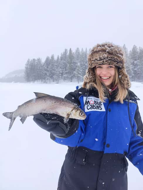 Inari: 2 hour Ice Fishing at Lake Inari - Meeting at the right spot, then heading to the ice