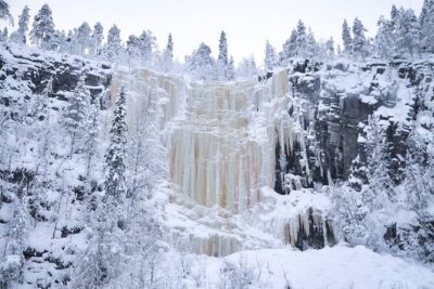 Korouoma Canyon Frozen Waterfalls