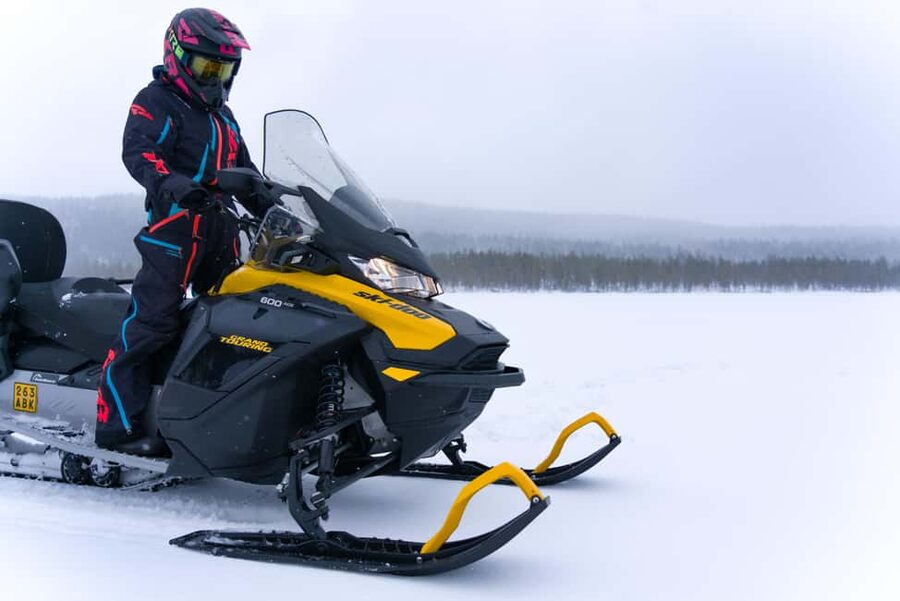 Levi: 2.5-Hour Snowmobile Safari (option to buy 360 video) - Mid-Ride Warm-Up: Kota Shelter, Fire, Hot Drinks, and Samí Gáfeboddu
