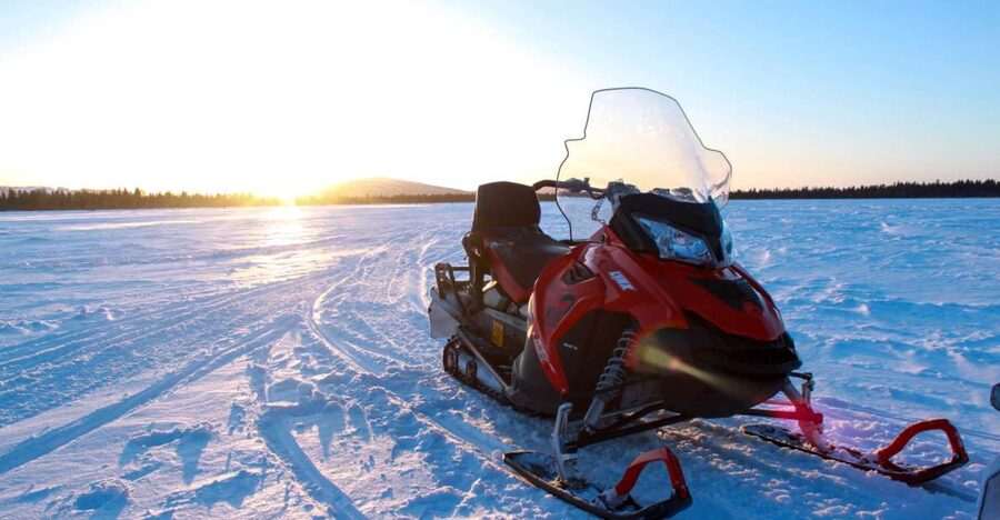 Levi: 3 Hour Snowmobile Safari Around Levi with Coffee Break - The First Ride: 1.5 Hours Through Forests and Open Swamps