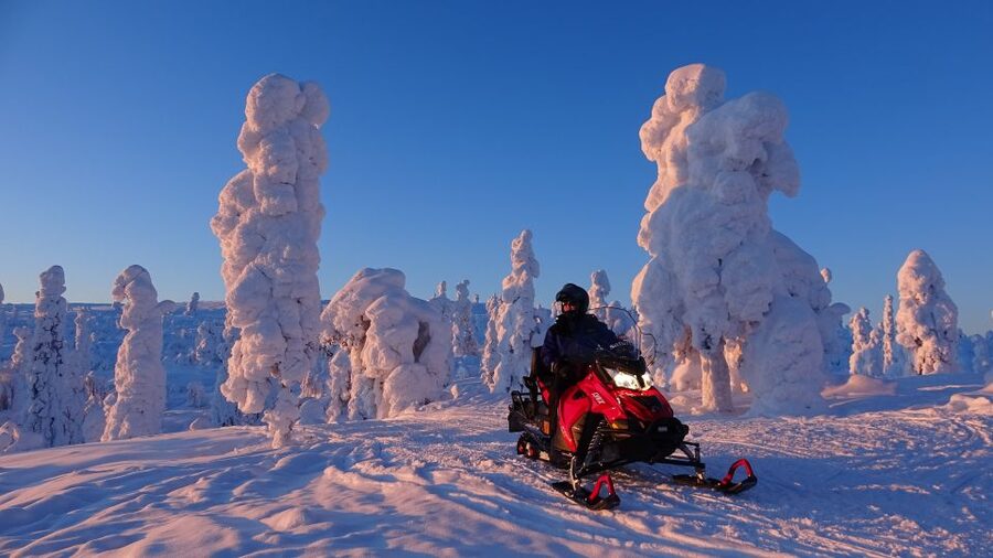 Levi: Evening Snowmobile Safari - Snowmobile training: the short course that makes the ride enjoyable