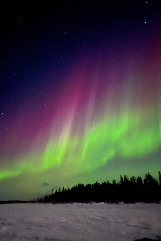 Levi: Northern Lights in Peace and Privacy - by Private Lake - A small-group aurora hunt 40 km outside Levi