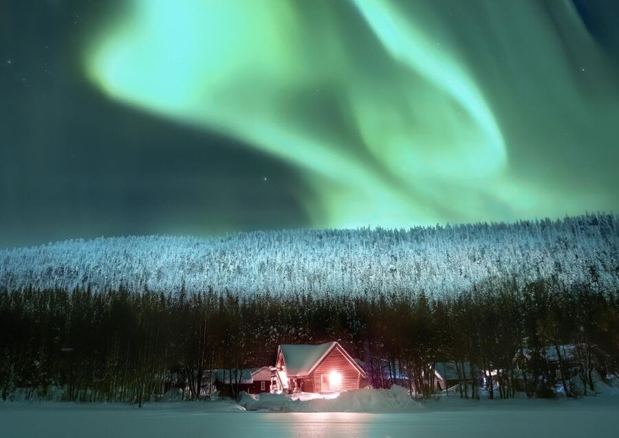 Levi: Northern Lights Snowmobile Tour with Snacks and Drinks - The ride to Sirkka at night, where sky watching becomes real