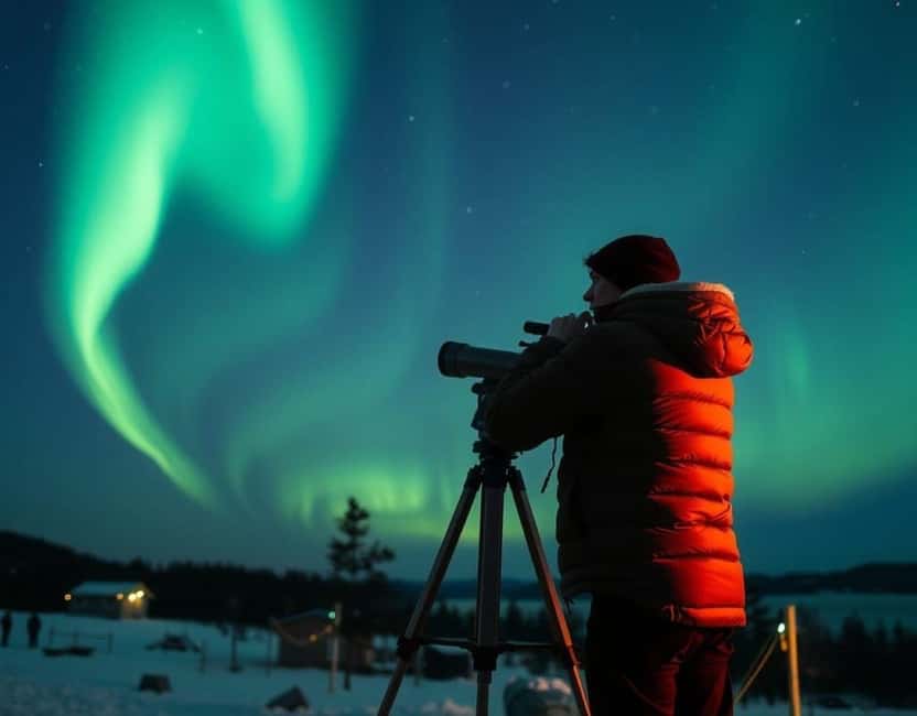 Levi: Northern Lights Tour and Stargazing by Telescope - From Levi by minivan to a remote frozen lake (Rautusjärvi)