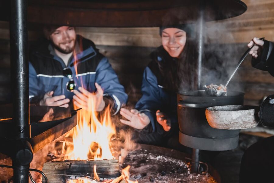 Levi: Snowmobile Safari with Ice Fishing and Outdoor Lunch - Snowmobile time in Lapland: excitement plus real winter driving skills