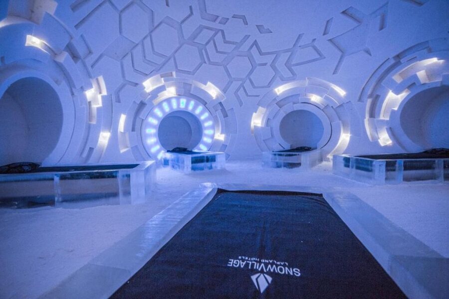 Levi: Trip to Lapland Snow Village with Entry Tickets - Lainio SnowVillage: ice artistry with real scale behind it