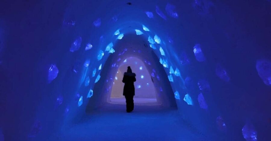 Levi: Trip to Lapland Snow Village with Entry Tickets - Entering the complex: hotel, chapel, and themed ice wonders