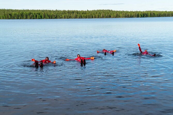 Midnight Sun Floating Experience in Forest Lake - The Floating Survival Suit: Comfort, Safety, and Fit Rules