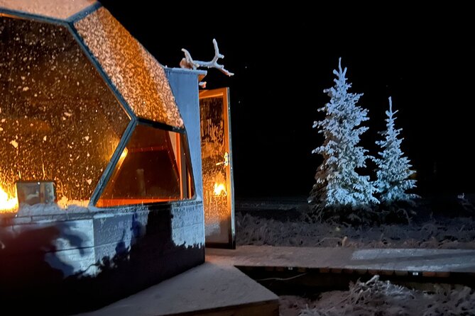 Northern Lights dinner in a Glass Igloo - The snowmobile ride and the frozen-lake fun after dinner