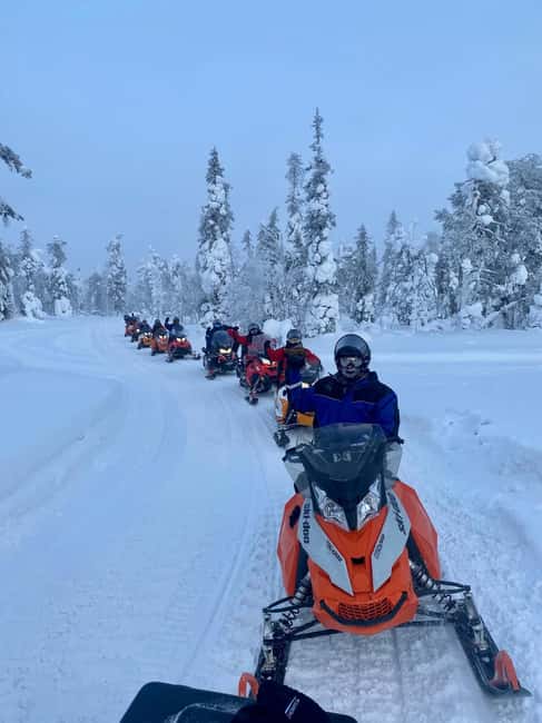 Pyhä: Forest Trails Snowmobile Safari - Lucky Ranch basecamp by Pyhäjärvi Lake, and finding it fast