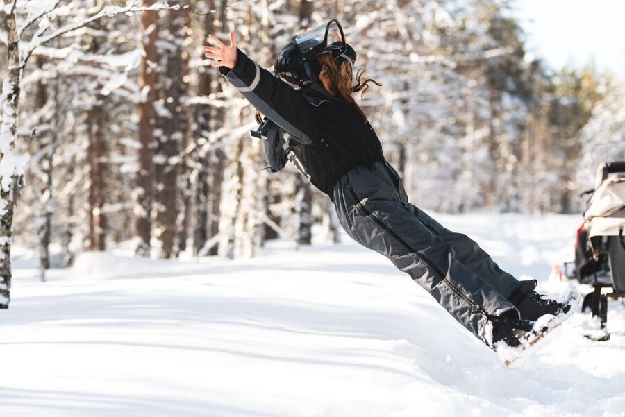 Rovaniemi: Family Snowmobile Safari with Campfire and Snacks - The Adult Snowmobile Safari Through the Winter Woods