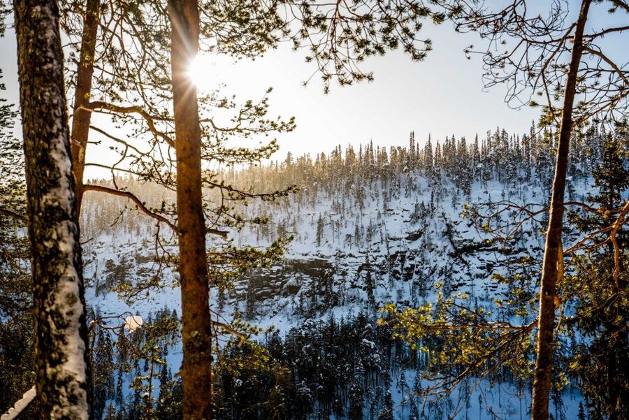 Rovaniemi: Frozen Waterfalls of Korouoma Canyon & Pro Photos - Stop #1 on your route: the canyon viewpoints that make the whole day click