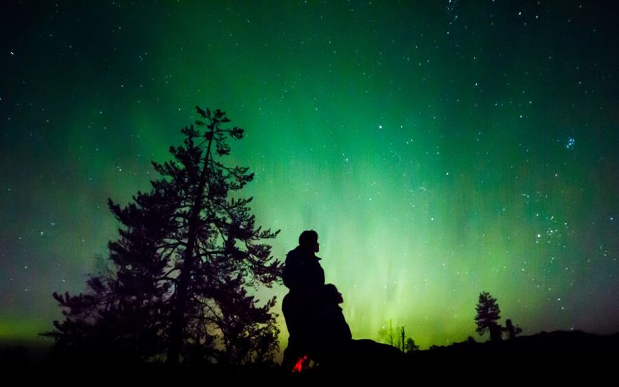 Rovaniemi: Guided Northern Lights Tour - Meeting up with Arctic Circle Snowmobile Park in Santa Claus Village or town