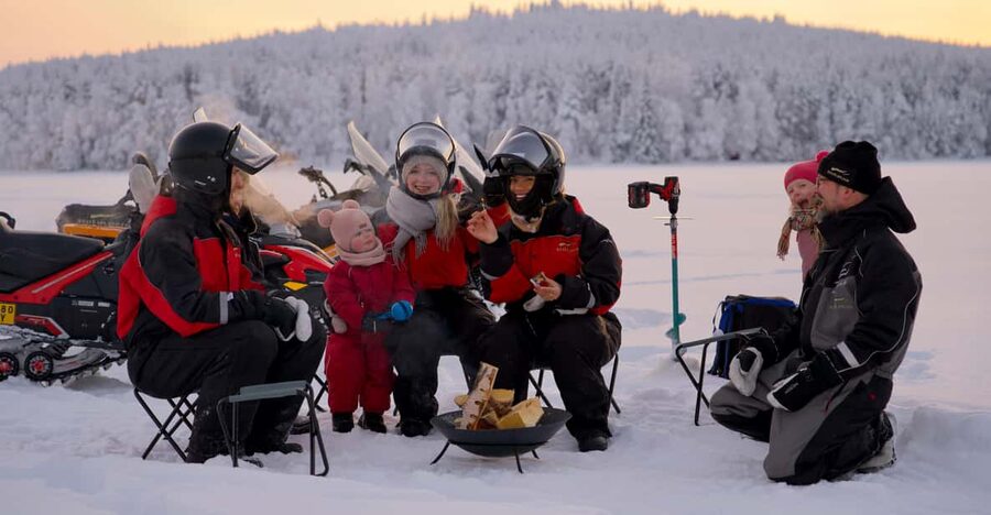 Rovaniemi: Ice Fishing and Snowmobile Tour with Snacks - Campfire Snacks and Warm Drinks, the Real Reset Button