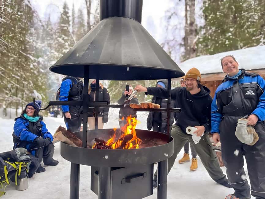Rovaniemi: Korouoma Canyon Frozen Waterfalls Hike & BBQ - Midday Warm-Up: Hot Drinks and Grilled Sausages by the Fire