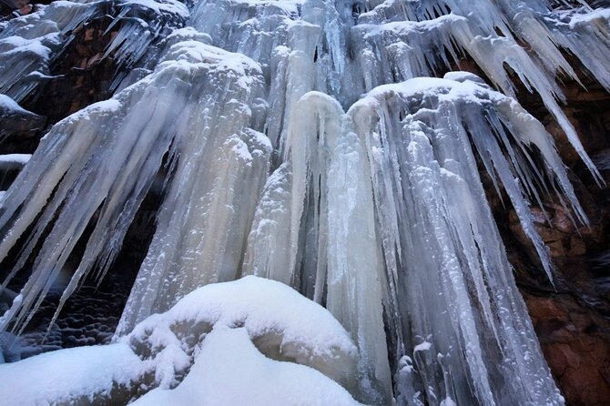Rovaniemi: Korouoma Canyon & Frozen Waterfalls Tour with BBQ - Footing and safety: spikes, traction, and winter clothing that matters