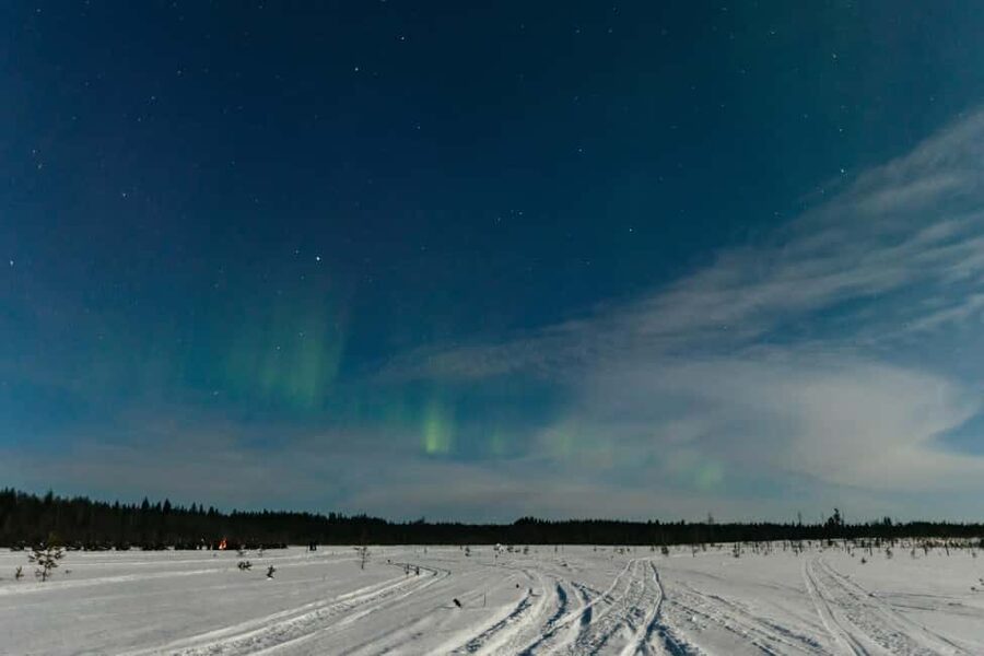 Rovaniemi: Northern Lights Family-Friendly Snowmobile Safari - The cozy mid-stop: hot drinks and sweet snacks in the Arctic night