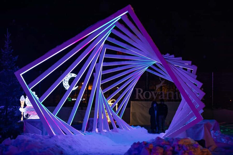 Rovaniemi: SnowGlow Winterpark Entry Ticket - Evening in Rovaniemi: thousands of twinkling lights and the cozy rhythm
