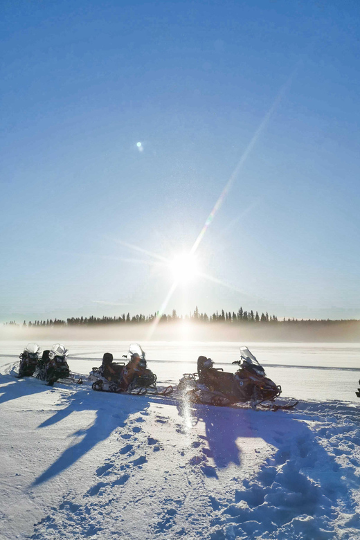 Rovaniemi: Snowmobiling and Ice Fishing - The 3-Hour Timeline, From Pickup to Fishing by the Fire