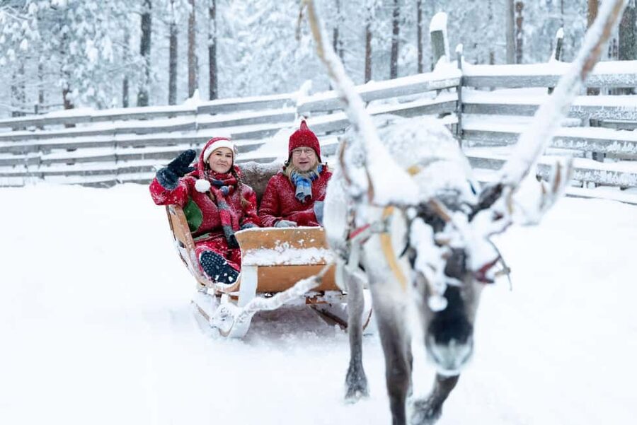 Rovaniemi: Visit to Santa's reindeer farm with reindeer ride - The reindeer and the herder, where the stories feel practical