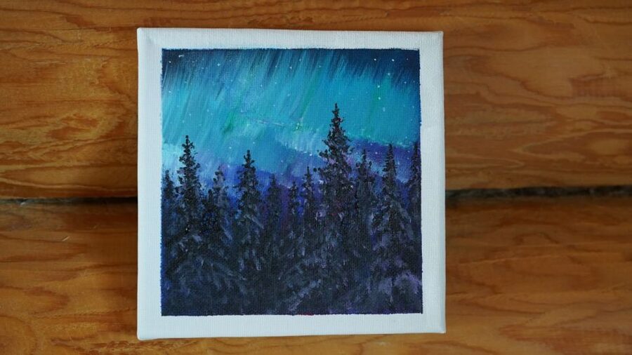 Rovaniemi: Workshop - Aurora painting - What the Lapland house visit adds to the workshop