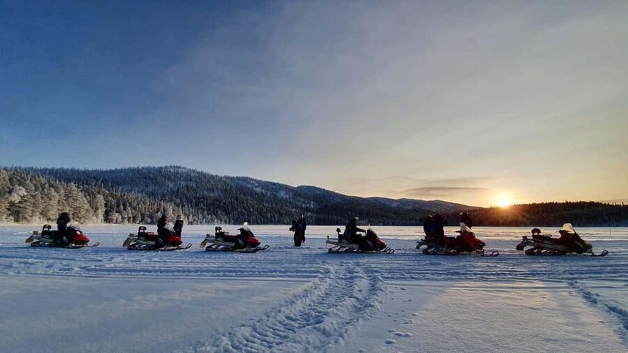Ruka: Scenery Snowmobile Safari - The Driving Lesson Comes First, Then the Scenic Route