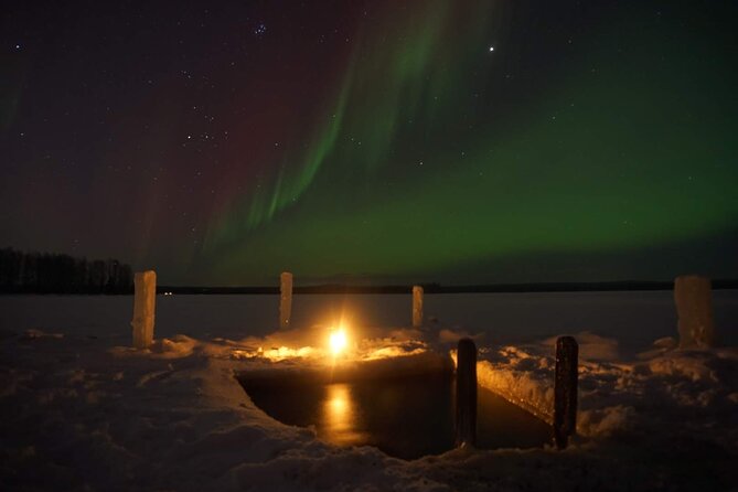 Traditional Finnish Sauna and Ice Swimming in Rovaniemi - From changing room to snow: towels, clogs, and the no-shower reality