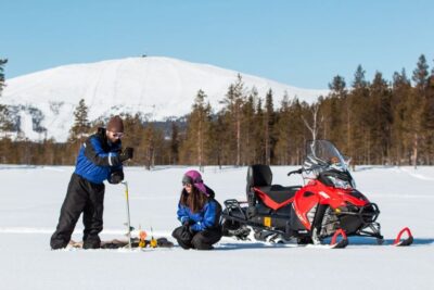 Snowmobile Adventure with Ice Fishing