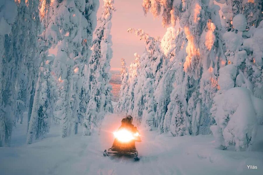 Ylläs:Snowmobile safari to forest kota with a family company - The snowmobile time: what the drive feels like, and what to expect from the route